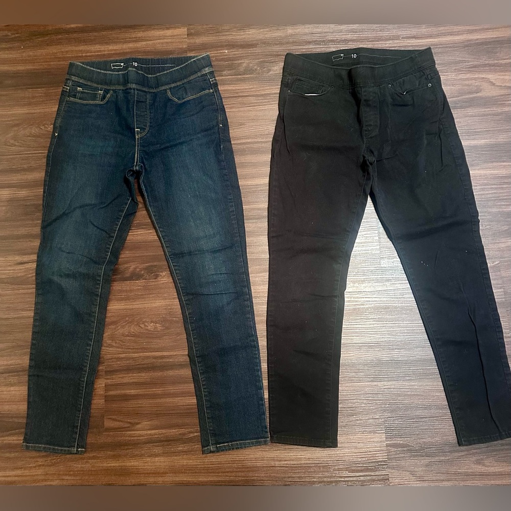 Levi's Signature Gold Ladies Pull On Jeans Blue & Black- Size 10